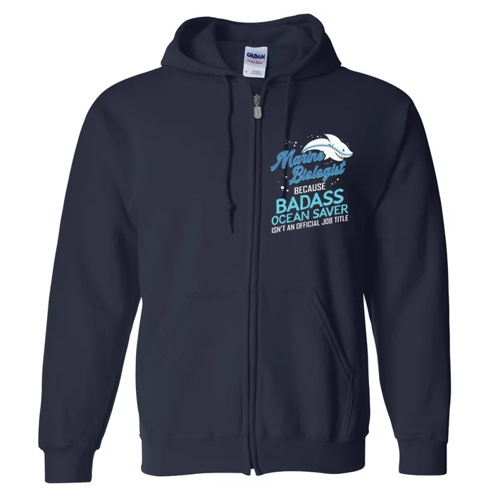 Marine Biologist Gift Marine Biology Ocean Scientist Shark Full Zip Hoodie