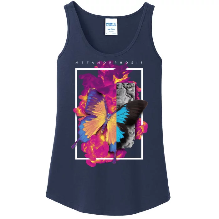 Metamorphosis Butterfly Graphic Ladies Essential Tank