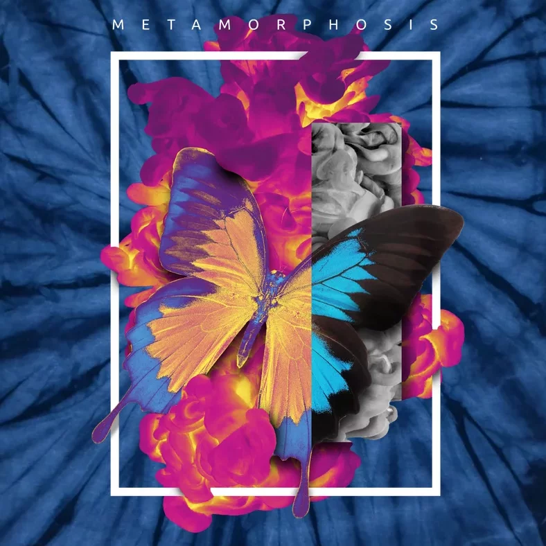 Metamorphosis Butterfly Graphic Tie-Dye T-Shirt