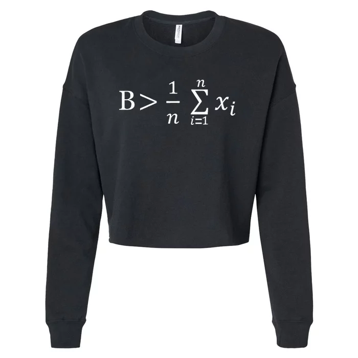 Math Be Greater Than Average Cropped Pullover Crew