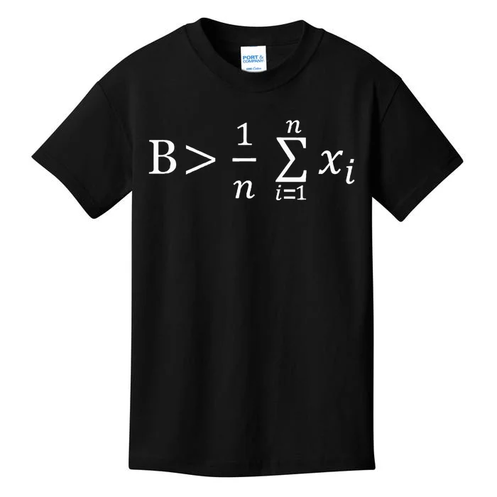 Math Be Greater Than Average Kids T-Shirt