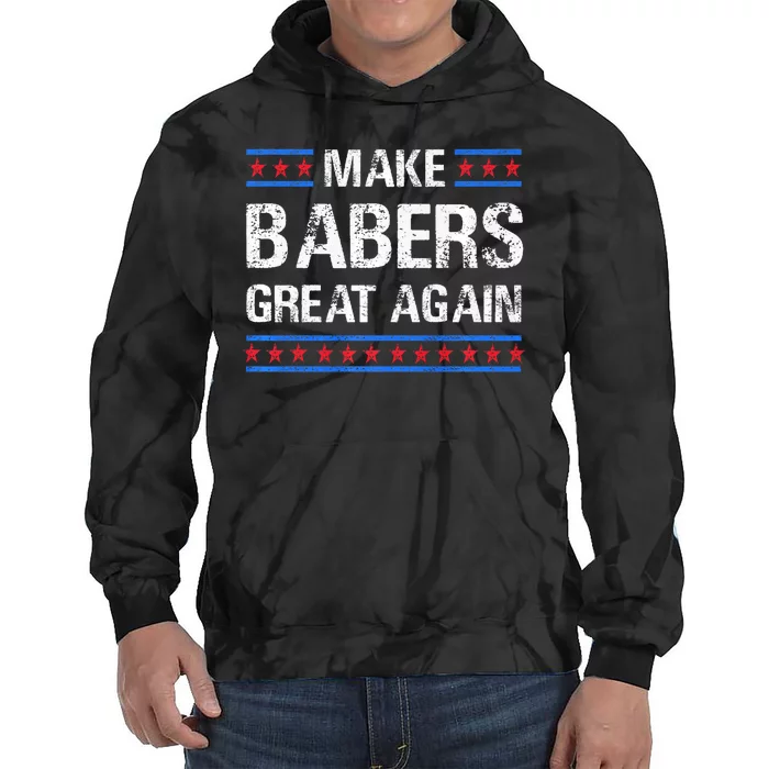 Make Barbers Great Again Barbers For Trump 2024 Tie Dye Hoodie