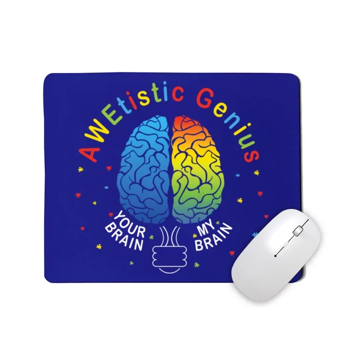 My Brain Genius Colorful Puzzle Advocate Autism Awareness Gift Mousepad