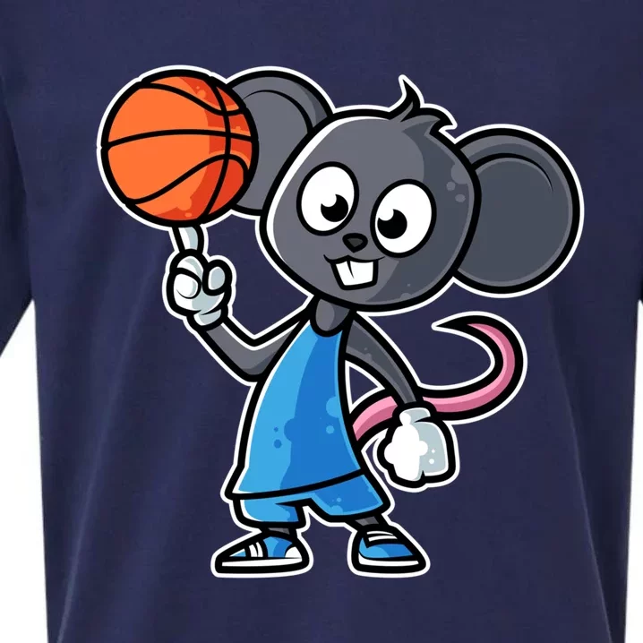 Mouse Basketball Game Day Funny Team Sports Bfunny Giftball Rat Gift Sueded Cloud Jersey T-Shirt