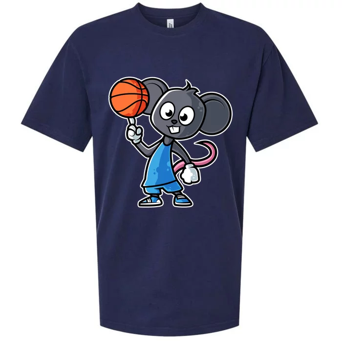 Mouse Basketball Game Day Funny Team Sports Bfunny Giftball Rat Gift Sueded Cloud Jersey T-Shirt