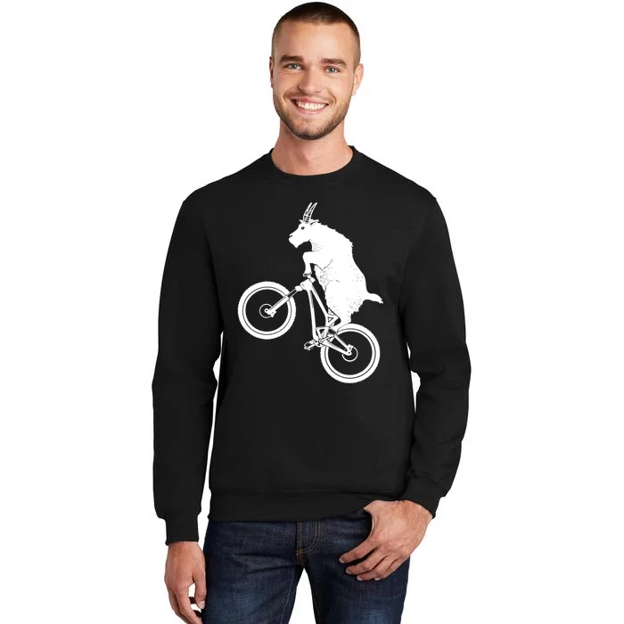 Mountain Bike Goat Funny Bicycle Day For Goat Lover Sweatshirt