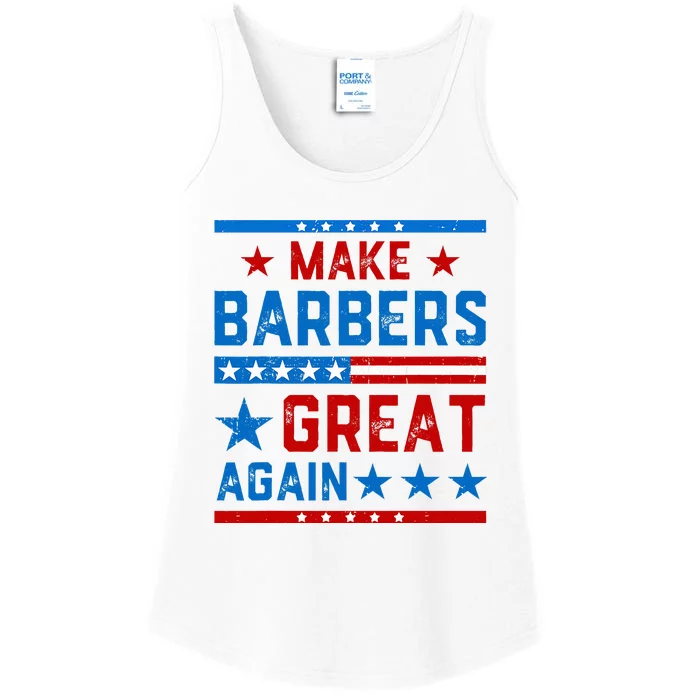 Make Barbers Great Again Barbers For Trump 2024 Ladies Essential Tank