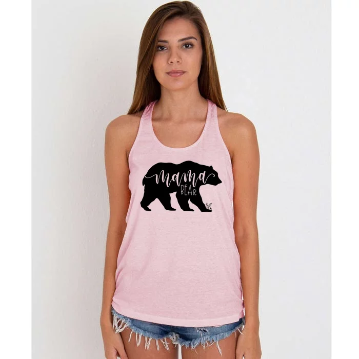 Mama Bear Gift Momma Bear Mamma Bear Jlz043 Gift Women's Knotted Racerback Tank