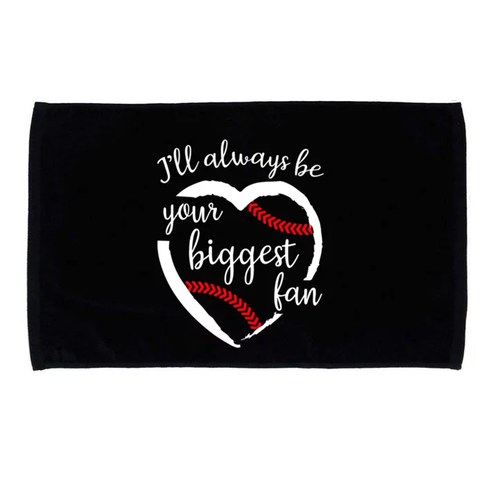 Mom Baseball Gift Heart Always Be Biggest Fan Family Quote Microfiber Hand Towel