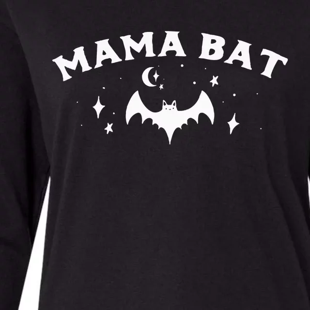 Mama Bat Gothic Clothes Goth Mom Gothic Moms Womens Cotton Relaxed Long Sleeve T-Shirt