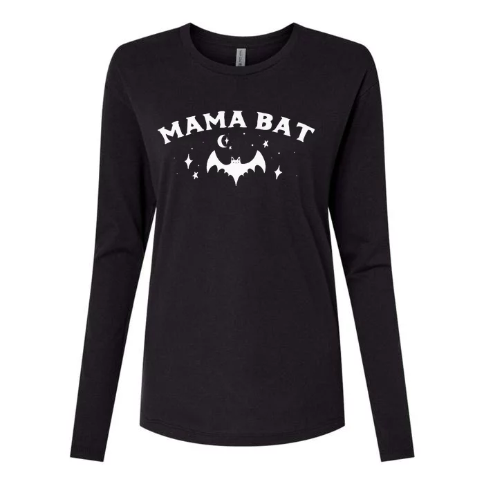 Mama Bat Gothic Clothes Goth Mom Gothic Moms Womens Cotton Relaxed Long Sleeve T-Shirt