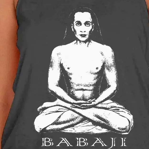 Mahavatar Babaji Guru Ascended Master Meditation Women's Knotted Racerback Tank