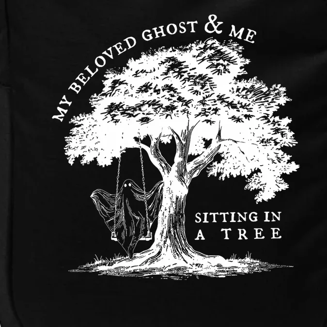 My Beloved Ghost And Me Sitting In A Tree Halloween Ghost Impact Tech Backpack