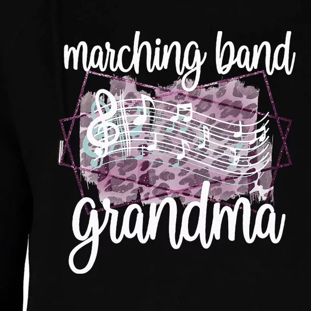 Marching Band Grandma Band Member Grandmother Womens Funnel Neck Pullover Hood