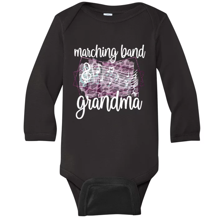 Marching Band Grandma Band Member Grandmother Baby Long Sleeve Bodysuit