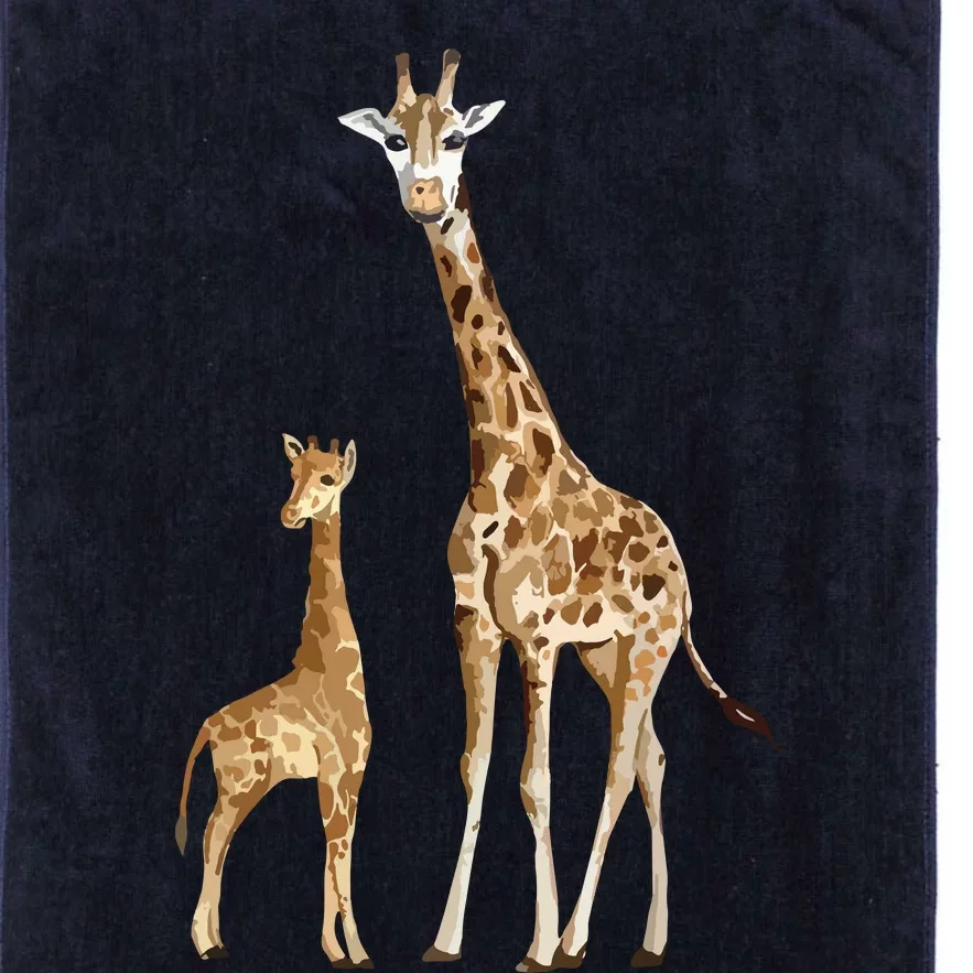 Mama & Baby Giraffe Wildlife Platinum Collection Golf Towel