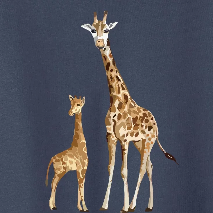 Mama & Baby Giraffe Wildlife Toddler T-Shirt