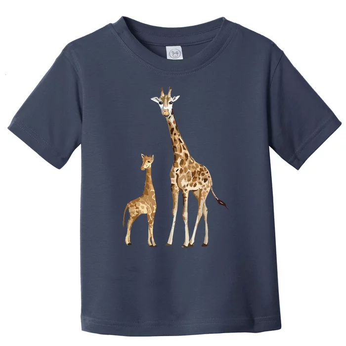 Mama & Baby Giraffe Wildlife Toddler T-Shirt