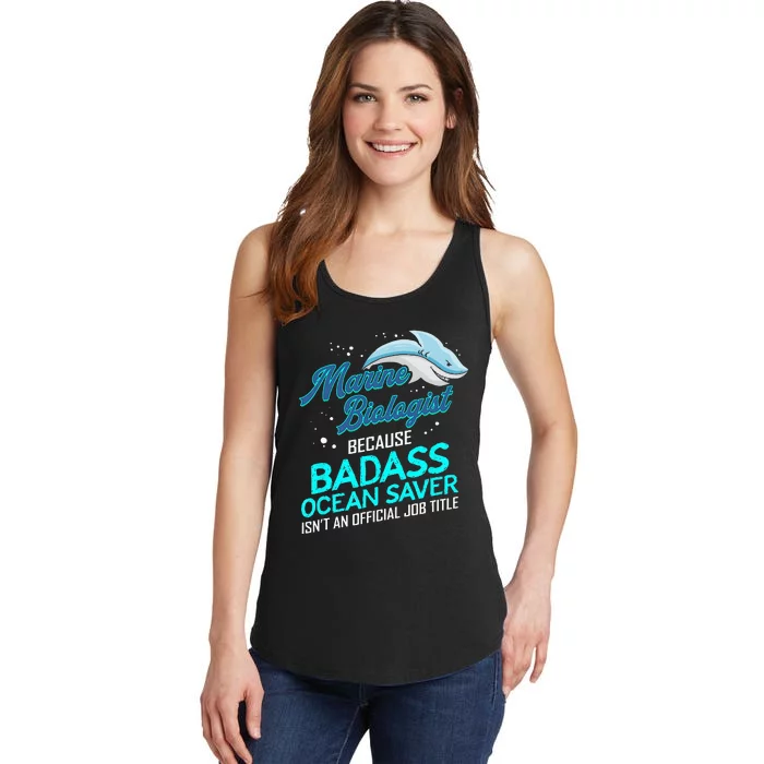 Marine Biologist Gift Marine Biology Ocean Scientist Shark Ladies Essential Tank