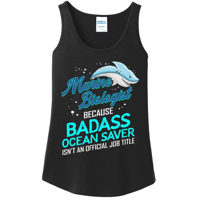 Marine Biologist Gift Marine Biology Ocean Scientist Shark Ladies Essential Tank