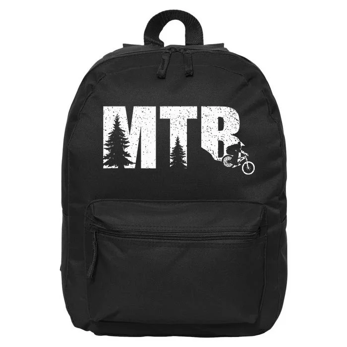 Mountain Biker Gifts Mtb Biking 16 in Basic Backpack