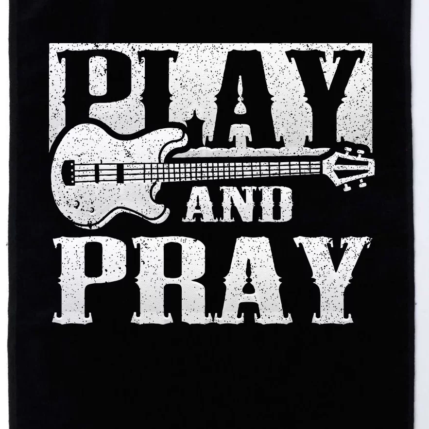 Musician Bass Guitar Player Christian Guitar Play And Pray Platinum Collection Golf Towel