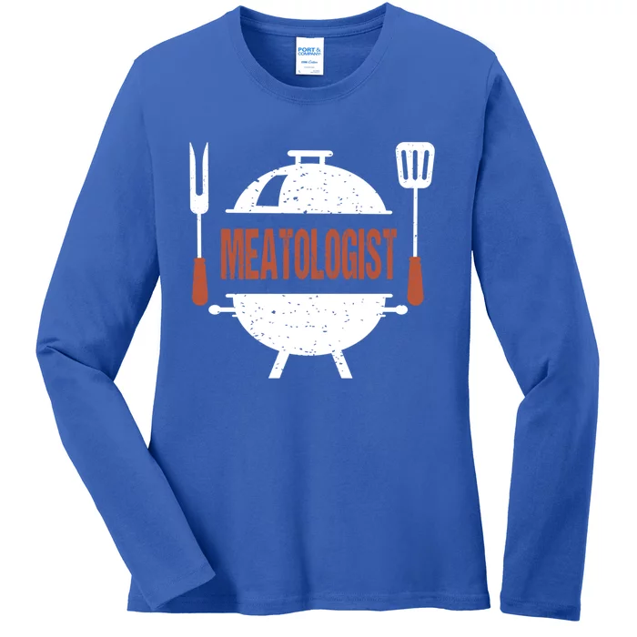 Meatologist Bbq Grill Barbecue Gift Ladies Long Sleeve Shirt