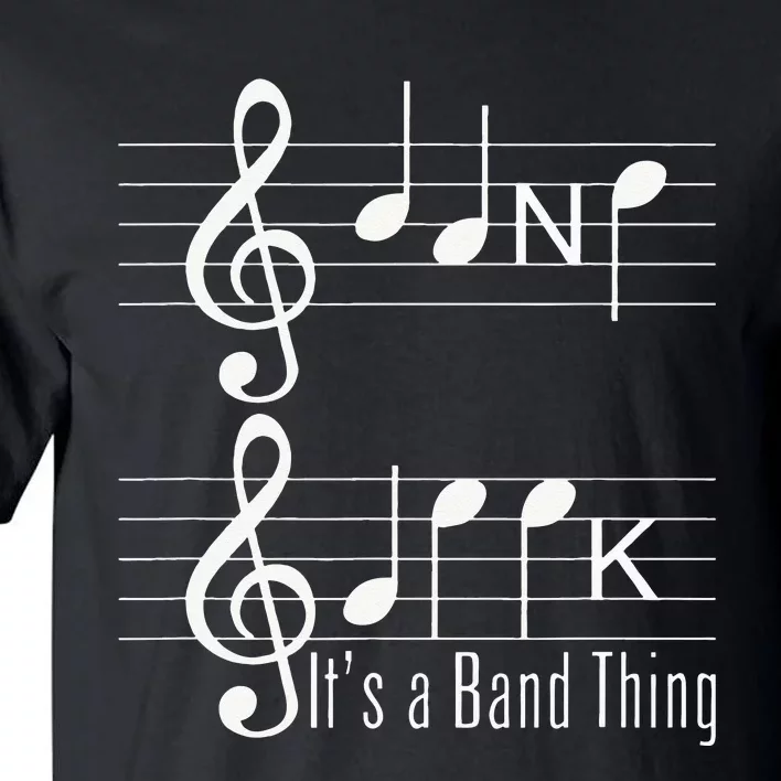 Musicians Band Geek Music Notes Spelling Funny Tall T-Shirt