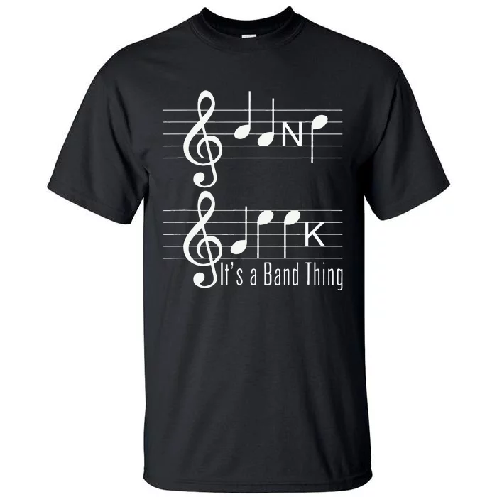 Musicians Band Geek Music Notes Spelling Funny Tall T-Shirt