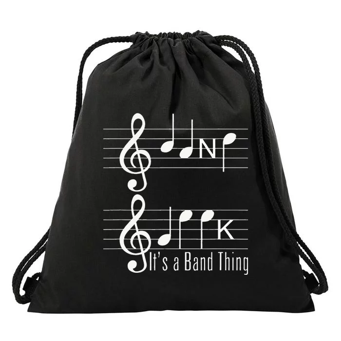 Musicians Band Geek Music Notes Spelling Funny Drawstring Bag