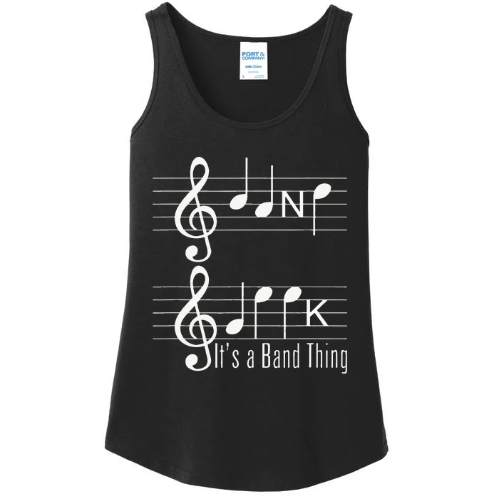 Musicians Band Geek Music Notes Spelling Funny Ladies Essential Tank