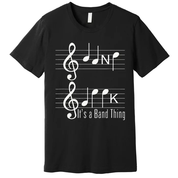 Musicians Band Geek Music Notes Spelling Funny Premium T-Shirt