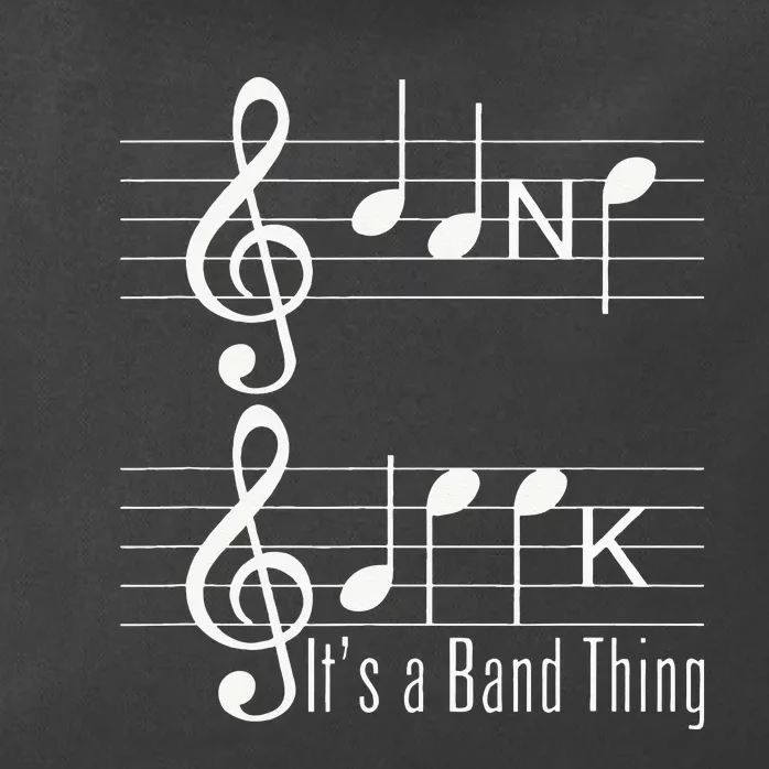 Musicians Band Geek Music Notes Spelling Funny Zip Tote Bag