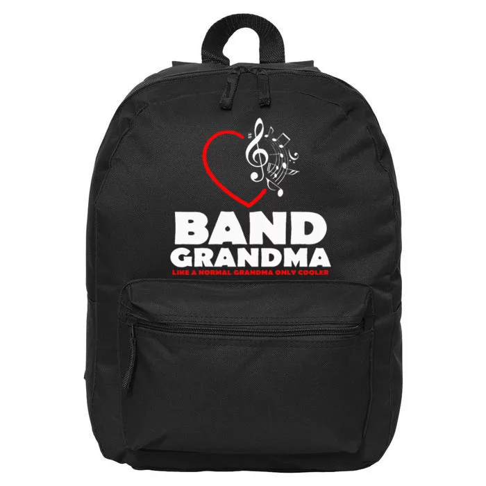 Marching Band Grandma Music Lover Percussion Mom Gift 16 in Basic Backpack