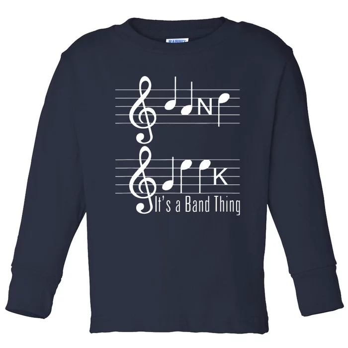 Musicians Band Geek Music Notes Spelling Funny T Toddler Long Sleeve Shirt