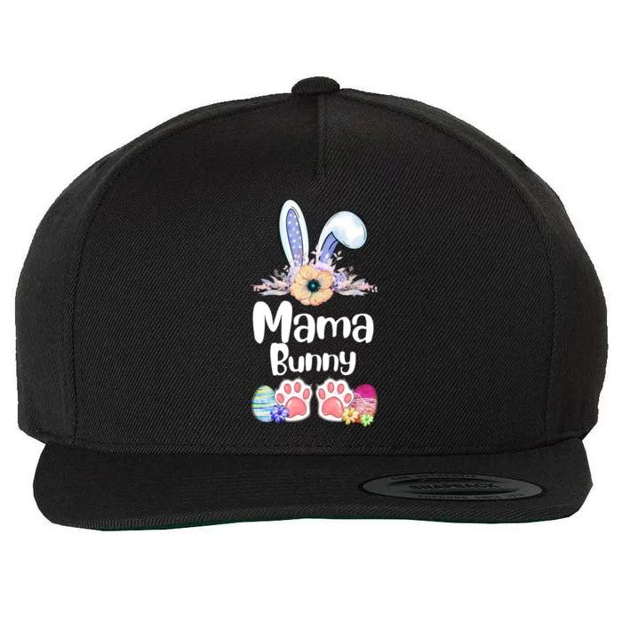 Mama Bunny Gift Matching Family Easter Day Rabbit Mom Cute Gift Wool Snapback Cap