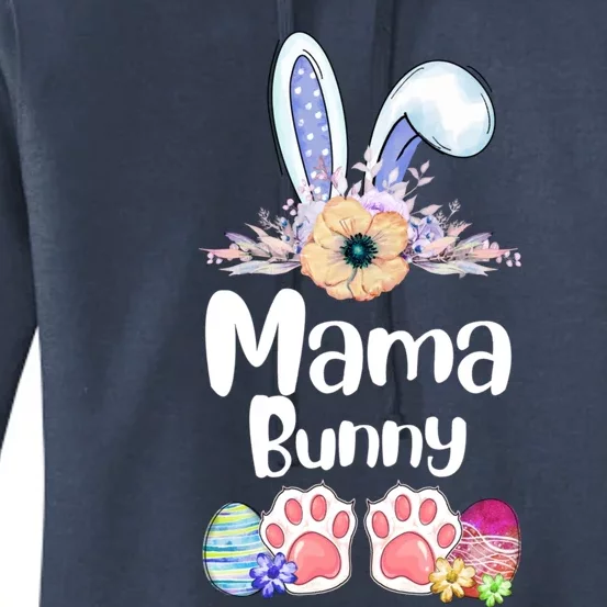 Mama Bunny Gift Matching Family Easter Day Rabbit Mom Cute Gift Women's Pullover Hoodie