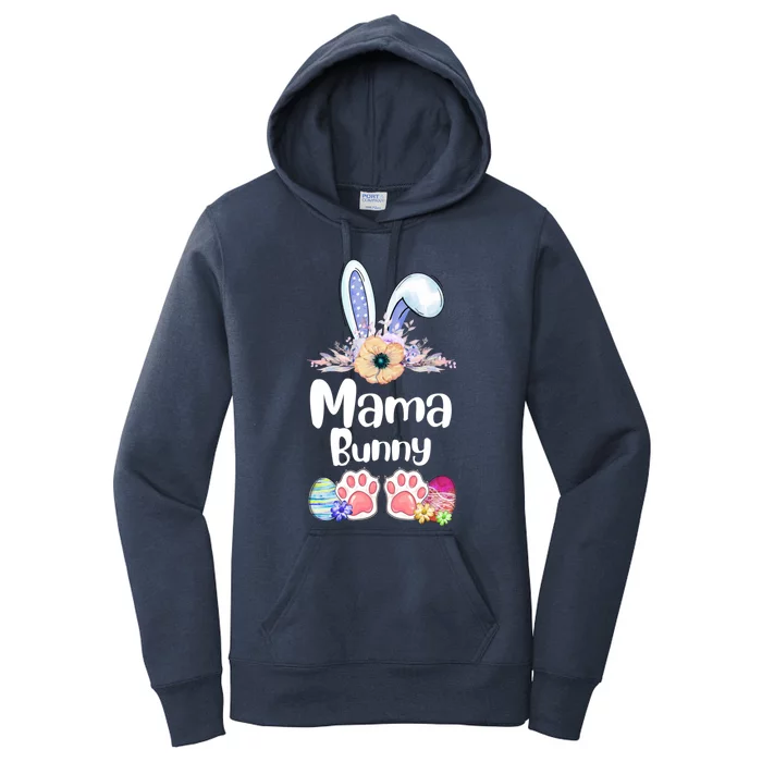 Mama Bunny Gift Matching Family Easter Day Rabbit Mom Cute Gift Women's Pullover Hoodie