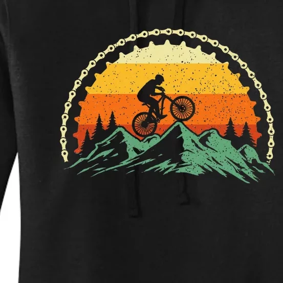 Mountain Biking Gear Bike Rider Mtb Lover Cyclist Downhill Women's Pullover Hoodie