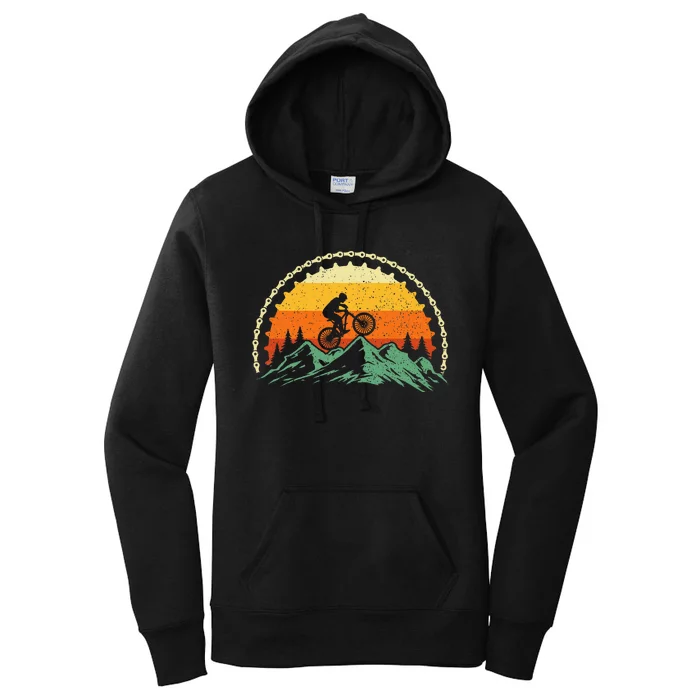 Mountain Biking Gear Bike Rider Mtb Lover Cyclist Downhill Women's Pullover Hoodie