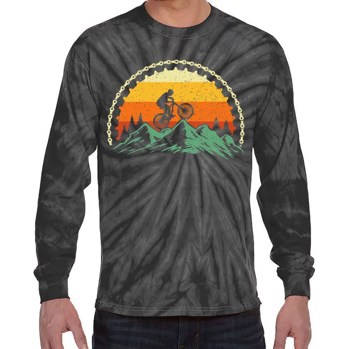 Mountain Biking Gear Bike Rider Mtb Lover Cyclist Downhill Tie-Dye Long Sleeve Shirt