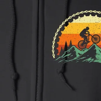 Mountain Biking Gear Bike Rider Mtb Lover Cyclist Downhill Full Zip Hoodie