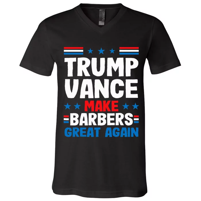 Make Barbers Great Again Barbers For Trump Vance 2024 V-Neck T-Shirt