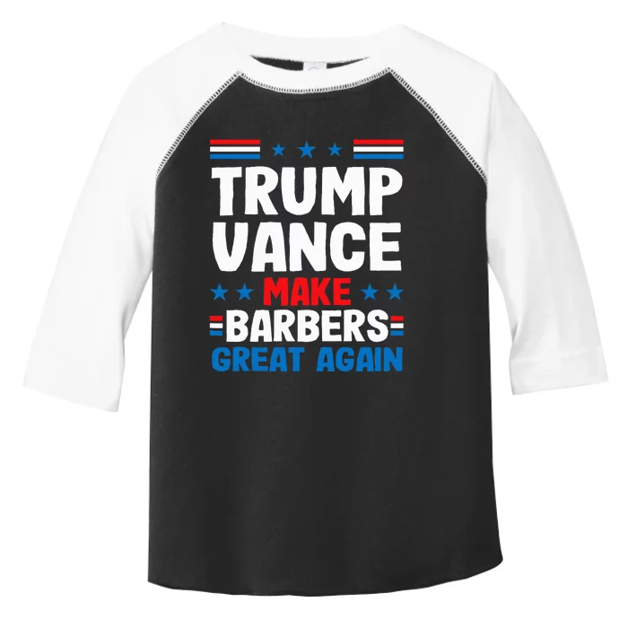 Make Barbers Great Again Barbers For Trump Vance 2024 Toddler Fine Jersey T-Shirt