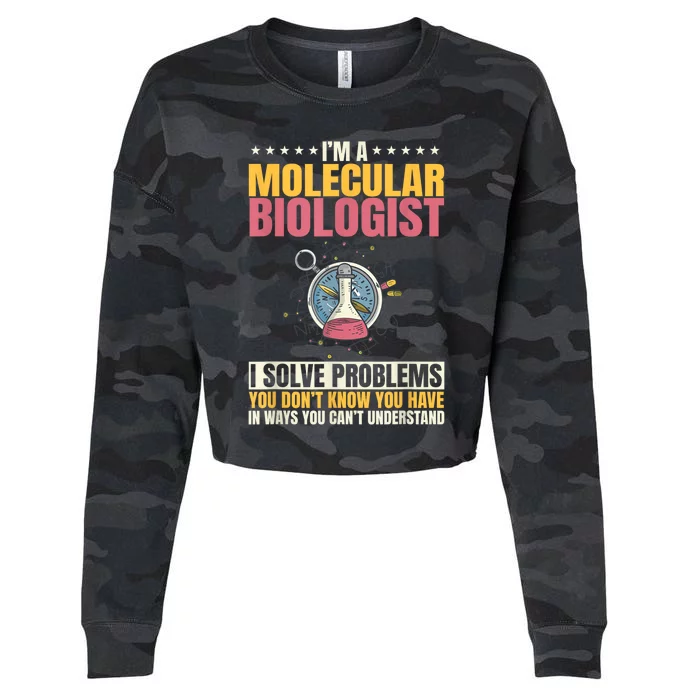 Molecular Biologist Genetic Scientist DNA Biology Science Cropped Pullover Crew