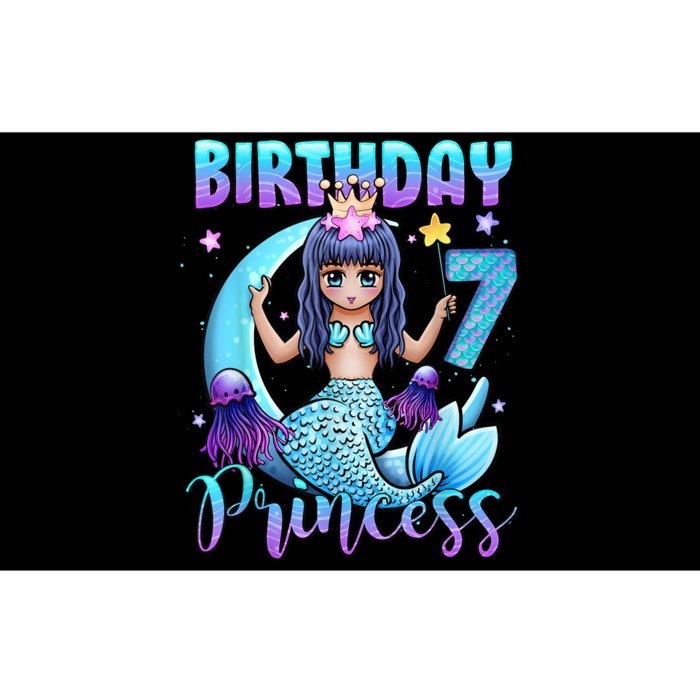 Mermaid Birthday Girl 7 Years Old Mermaid 7th Birthday Girls Bumper Sticker