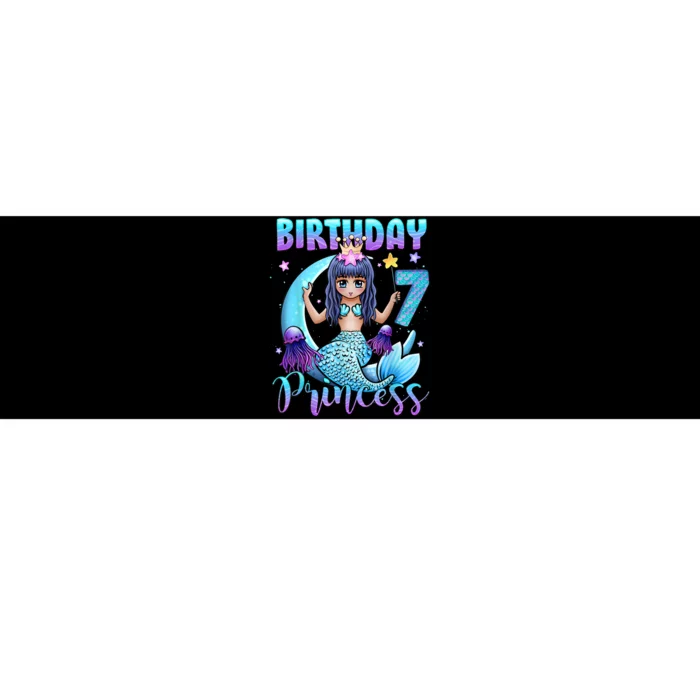 Mermaid Birthday Girl 7 Years Old Mermaid 7th Birthday Girls Bumper Sticker