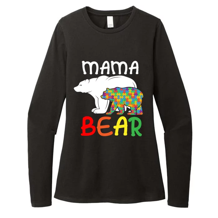 Mama Bear Gift Unique Autism Mom Autistic Mother Support Gift Womens CVC Long Sleeve Shirt