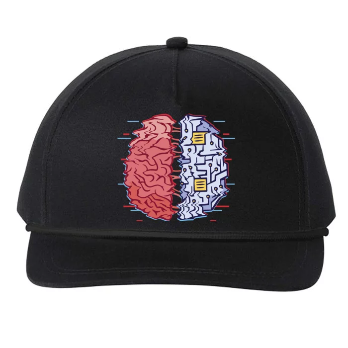 Machine Brain Glitch Snapback Five-Panel Rope Hat