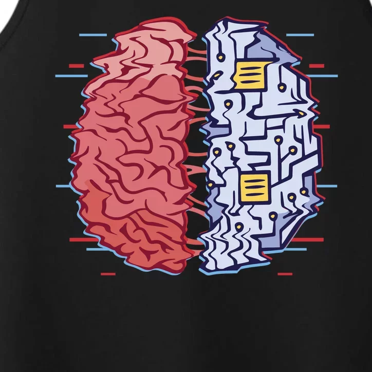 Machine Brain Glitch Performance Tank